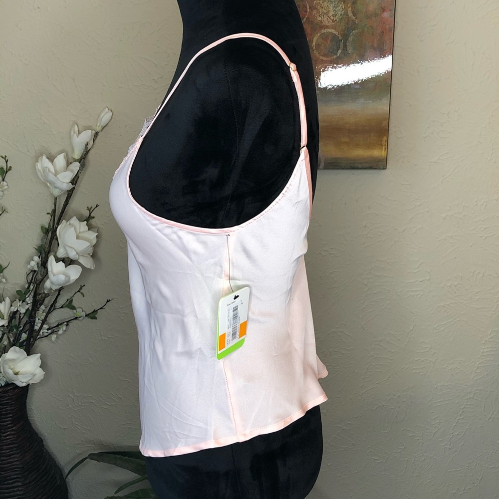 Sam Edelman Pink Lace Satin Camisole Small - Picture 4 of 8